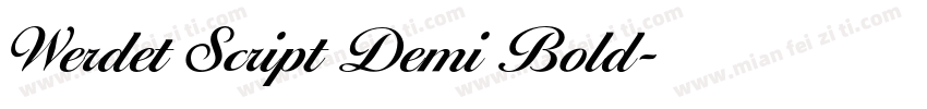 Werdet Script Demi Bold字体转换